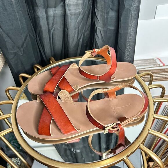 J.Crew Criss cross Flat Sandals. - Picture 2 of 5